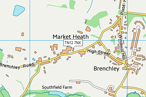 TN12 7NX map - OS VectorMap District (Ordnance Survey)