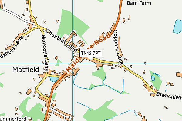 TN12 7PT map - OS VectorMap District (Ordnance Survey) TN12 7PT map - OS VectorMap District (Ordnance Survey)