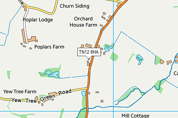 TN12 8HA map - OS VectorMap District (Ordnance Survey) TN12 8HA map - OS VectorMap District (Ordnance Survey)