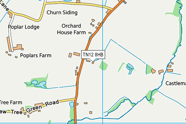 TN12 8HB map - OS VectorMap District (Ordnance Survey) TN12 8HB map - OS VectorMap District (Ordnance Survey)