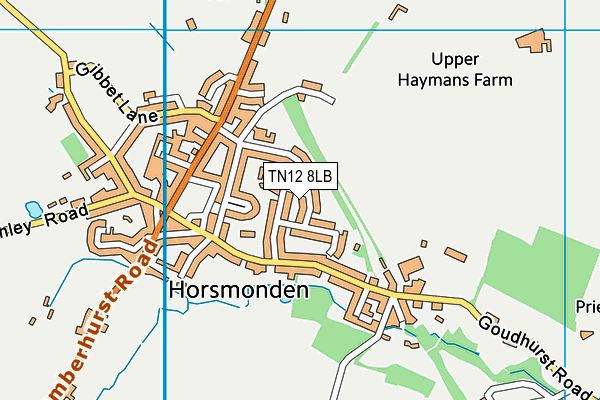 TN12 8LB map - OS VectorMap District (Ordnance Survey) TN12 8LB map - OS VectorMap District (Ordnance Survey)