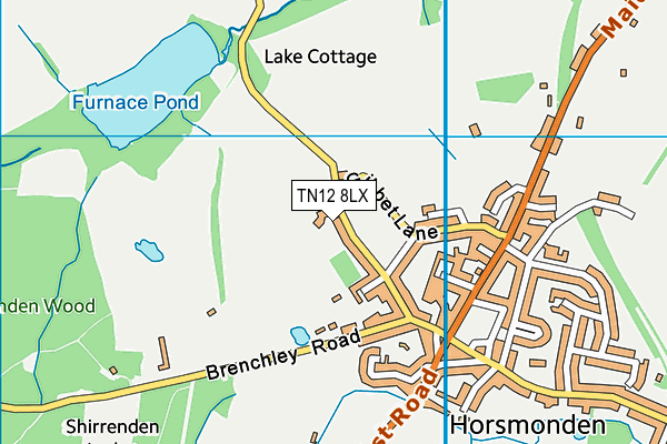 TN12 8LX map - OS VectorMap District (Ordnance Survey) TN12 8LX map - OS VectorMap District (Ordnance Survey)
