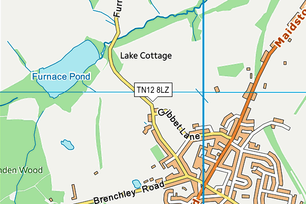 TN12 8LZ map - OS VectorMap District (Ordnance Survey)