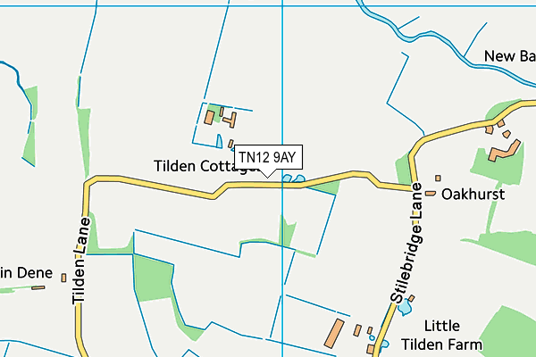 TN12 9AY map - OS VectorMap District (Ordnance Survey) TN12 9AY map - OS VectorMap District (Ordnance Survey)