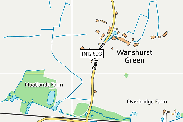TN12 9DG map - OS VectorMap District (Ordnance Survey)