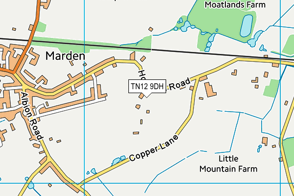 TN12 9DH map - OS VectorMap District (Ordnance Survey) TN12 9DH map - OS VectorMap District (Ordnance Survey)
