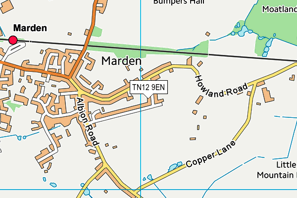 TN12 9EN map - OS VectorMap District (Ordnance Survey) TN12 9EN map - OS VectorMap District (Ordnance Survey)