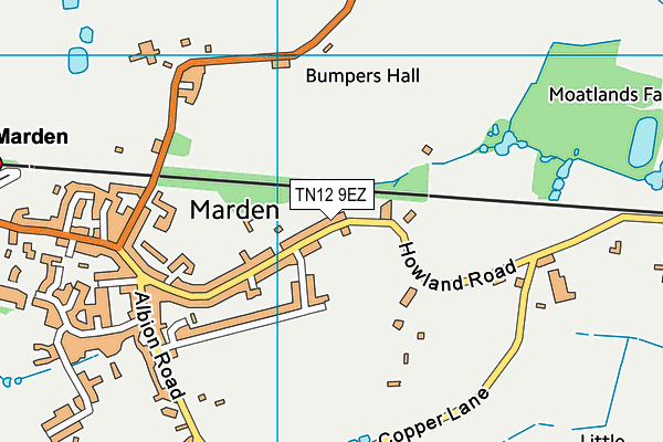 TN12 9EZ map - OS VectorMap District (Ordnance Survey) TN12 9EZ map - OS VectorMap District (Ordnance Survey)