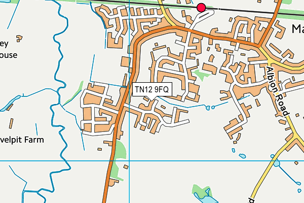 TN12 9FQ map - OS VectorMap District (Ordnance Survey) TN12 9FQ map - OS VectorMap District (Ordnance Survey)