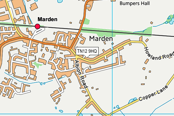 TN12 9HQ map - OS VectorMap District (Ordnance Survey)