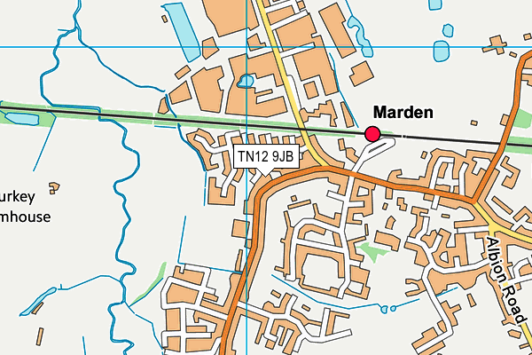 TN12 9JB map - OS VectorMap District (Ordnance Survey) TN12 9JB map - OS VectorMap District (Ordnance Survey)
