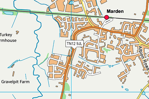 TN12 9JL map - OS VectorMap District (Ordnance Survey) TN12 9JL map - OS VectorMap District (Ordnance Survey)