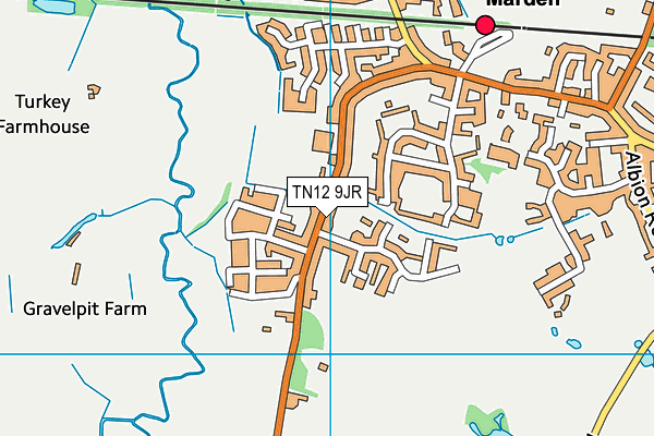 TN12 9JR map - OS VectorMap District (Ordnance Survey) TN12 9JR map - OS VectorMap District (Ordnance Survey)