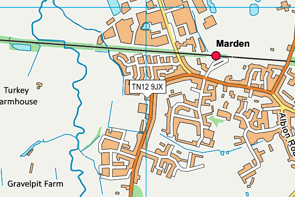 TN12 9JX map - OS VectorMap District (Ordnance Survey) TN12 9JX map - OS VectorMap District (Ordnance Survey)