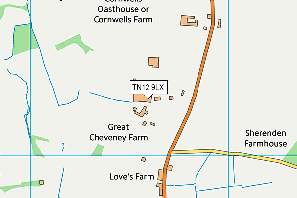 TN12 9LX map - OS VectorMap District (Ordnance Survey)