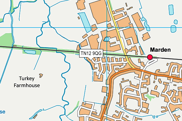 TN12 9QG map - OS VectorMap District (Ordnance Survey) TN12 9QG map - OS VectorMap District (Ordnance Survey)