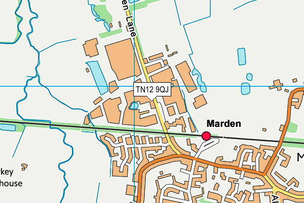TN12 9QJ map - OS VectorMap District (Ordnance Survey) TN12 9QJ map - OS VectorMap District (Ordnance Survey)