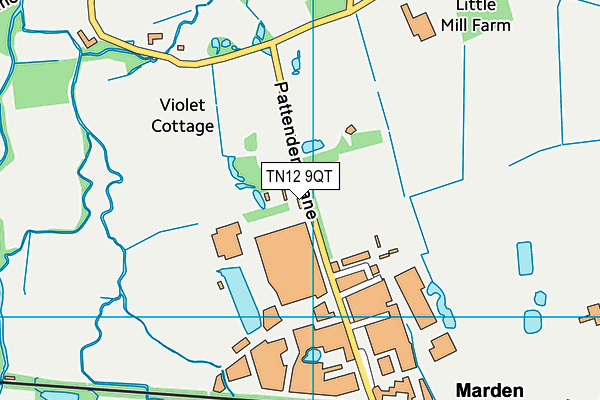 TN12 9QT map - OS VectorMap District (Ordnance Survey) TN12 9QT map - OS VectorMap District (Ordnance Survey)