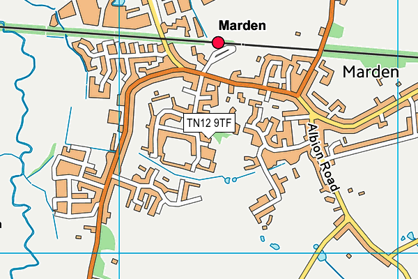 TN12 9TF map - OS VectorMap District (Ordnance Survey)