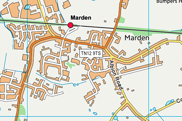 TN12 9TS map - OS VectorMap District (Ordnance Survey) TN12 9TS map - OS VectorMap District (Ordnance Survey)