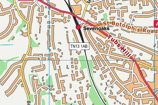 TN13 1AB map - OS VectorMap District (Ordnance Survey) TN13 1AB map - OS VectorMap District (Ordnance Survey)