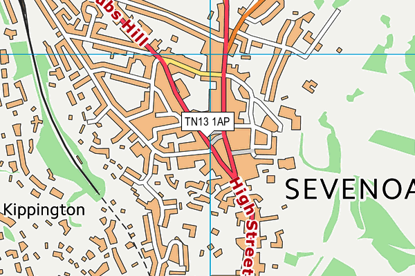 TN13 1AP map - OS VectorMap District (Ordnance Survey) TN13 1AP map - OS VectorMap District (Ordnance Survey)