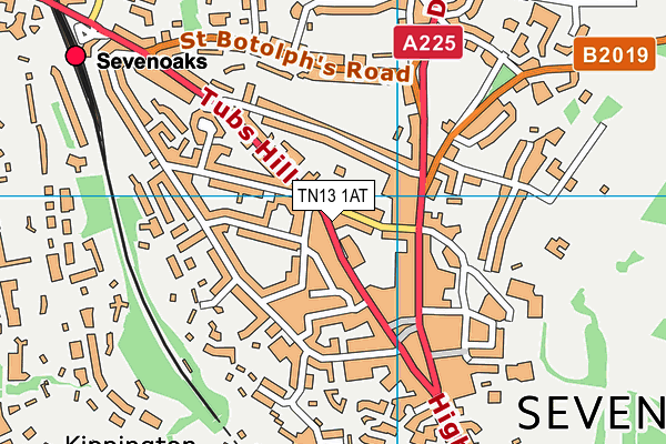 TN13 1AT map - OS VectorMap District (Ordnance Survey) TN13 1AT map - OS VectorMap District (Ordnance Survey)