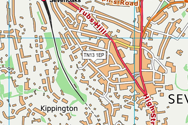 TN13 1EP map - OS VectorMap District (Ordnance Survey) TN13 1EP map - OS VectorMap District (Ordnance Survey)