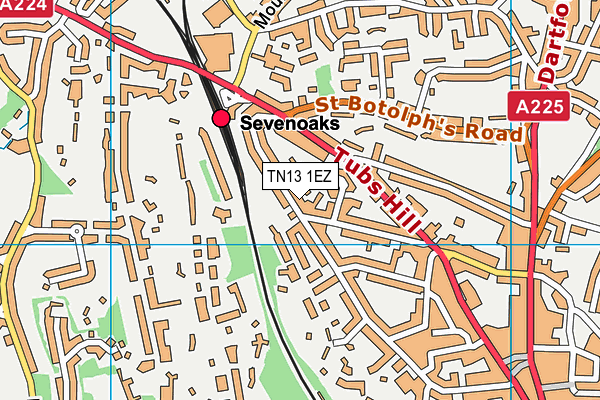 TN13 1EZ map - OS VectorMap District (Ordnance Survey) TN13 1EZ map - OS VectorMap District (Ordnance Survey)