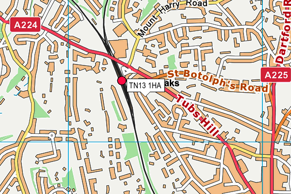 TN13 1HA map - OS VectorMap District (Ordnance Survey) TN13 1HA map - OS VectorMap District (Ordnance Survey)