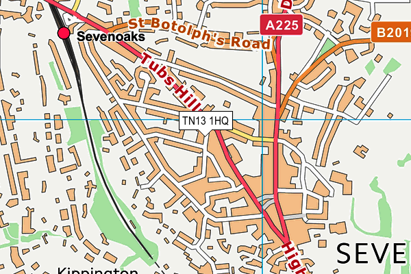 TN13 1HQ map - OS VectorMap District (Ordnance Survey) TN13 1HQ map - OS VectorMap District (Ordnance Survey)