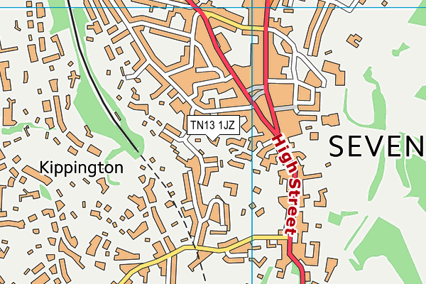 TN13 1JZ map - OS VectorMap District (Ordnance Survey) TN13 1JZ map - OS VectorMap District (Ordnance Survey)