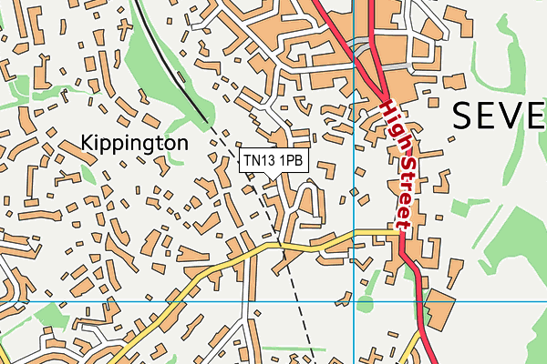 TN13 1PB map - OS VectorMap District (Ordnance Survey) TN13 1PB map - OS VectorMap District (Ordnance Survey)