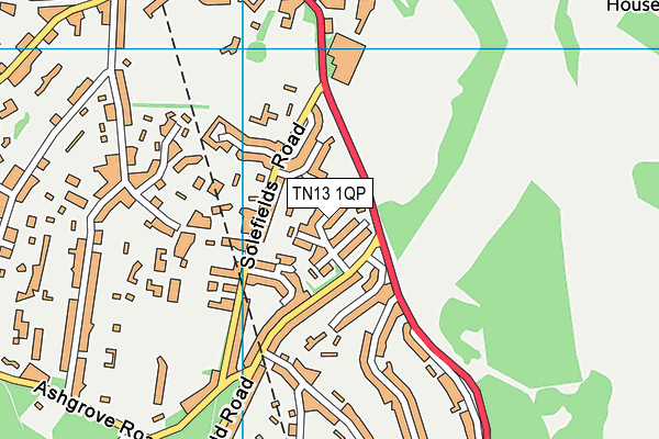 TN13 1QP map - OS VectorMap District (Ordnance Survey) TN13 1QP map - OS VectorMap District (Ordnance Survey)