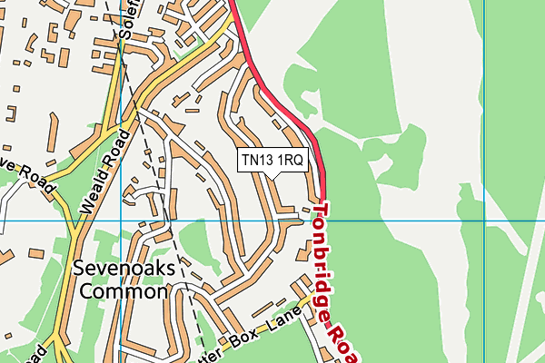 TN13 1RQ map - OS VectorMap District (Ordnance Survey) TN13 1RQ map - OS VectorMap District (Ordnance Survey)