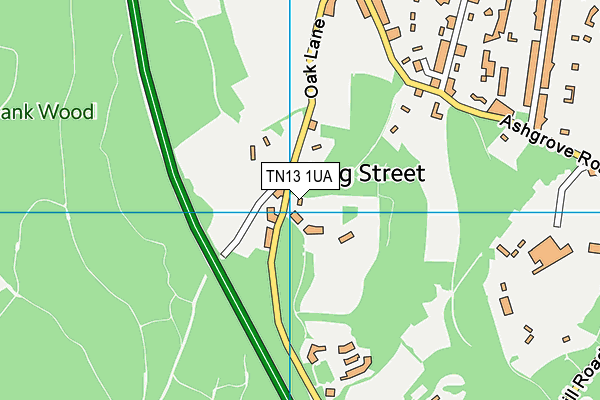 TN13 1UA map - OS VectorMap District (Ordnance Survey) TN13 1UA map - OS VectorMap District (Ordnance Survey)