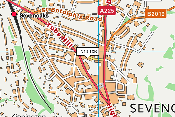 TN13 1XR map - OS VectorMap District (Ordnance Survey) TN13 1XR map - OS VectorMap District (Ordnance Survey)