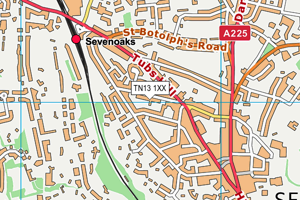 TN13 1XX map - OS VectorMap District (Ordnance Survey) TN13 1XX map - OS VectorMap District (Ordnance Survey)