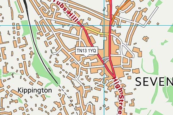 TN13 1YQ map - OS VectorMap District (Ordnance Survey) TN13 1YQ map - OS VectorMap District (Ordnance Survey)
