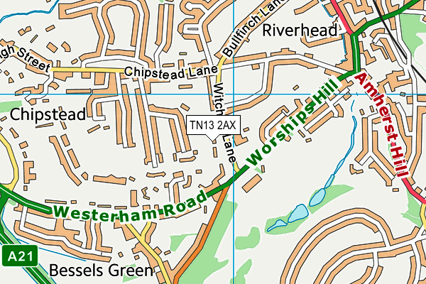 TN13 2AX map - OS VectorMap District (Ordnance Survey) TN13 2AX map - OS VectorMap District (Ordnance Survey)