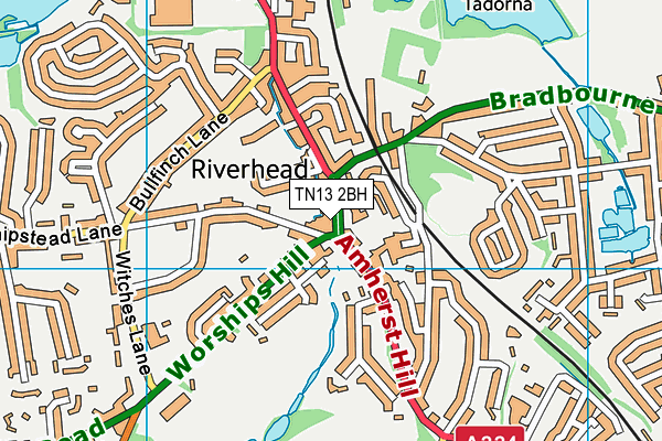 TN13 2BH map - OS VectorMap District (Ordnance Survey) TN13 2BH map - OS VectorMap District (Ordnance Survey)