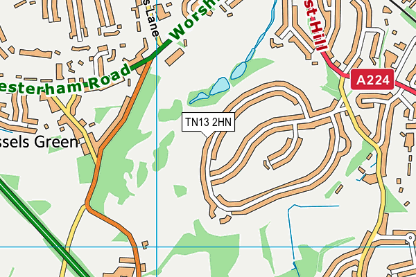 TN13 2HN map - OS VectorMap District (Ordnance Survey) TN13 2HN map - OS VectorMap District (Ordnance Survey)