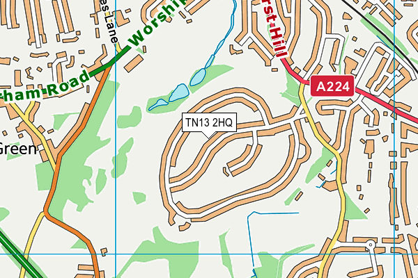 TN13 2HQ map - OS VectorMap District (Ordnance Survey) TN13 2HQ map - OS VectorMap District (Ordnance Survey)