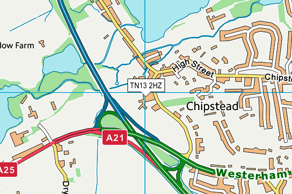 TN13 2HZ map - OS VectorMap District (Ordnance Survey) TN13 2HZ map - OS VectorMap District (Ordnance Survey)