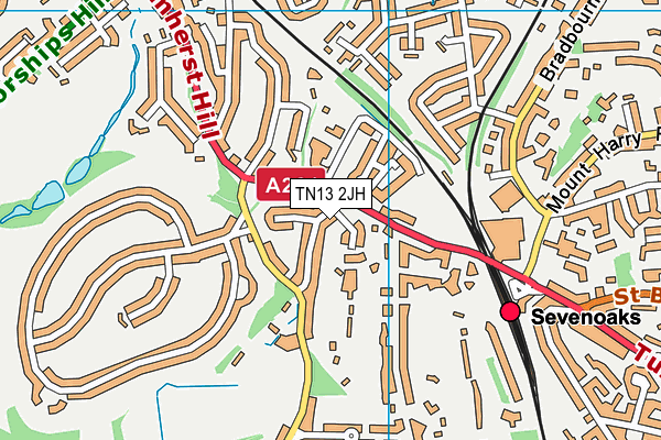TN13 2JH map - OS VectorMap District (Ordnance Survey) TN13 2JH map - OS VectorMap District (Ordnance Survey)