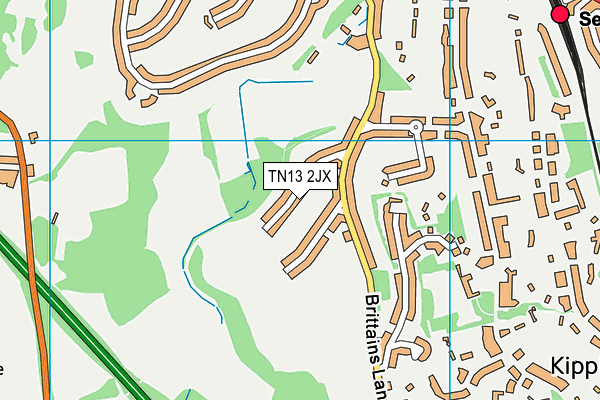 TN13 2JX map - OS VectorMap District (Ordnance Survey) TN13 2JX map - OS VectorMap District (Ordnance Survey)