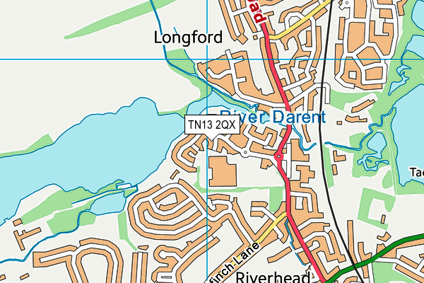 TN13 2QX map - OS VectorMap District (Ordnance Survey) TN13 2QX map - OS VectorMap District (Ordnance Survey)
