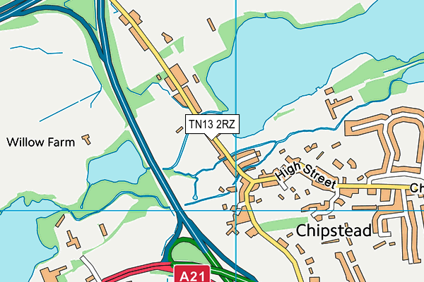 TN13 2RZ map - OS VectorMap District (Ordnance Survey) TN13 2RZ map - OS VectorMap District (Ordnance Survey)