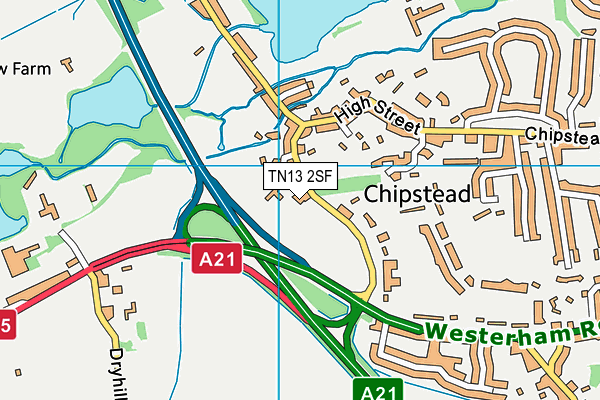 TN13 2SF map - OS VectorMap District (Ordnance Survey) TN13 2SF map - OS VectorMap District (Ordnance Survey)