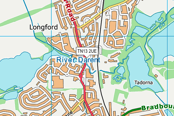 TN13 2UE map - OS VectorMap District (Ordnance Survey) TN13 2UE map - OS VectorMap District (Ordnance Survey)